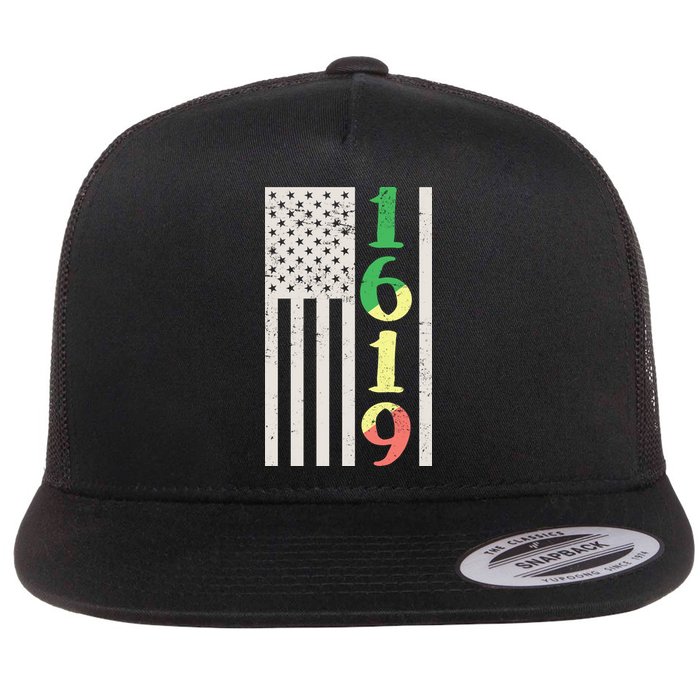 1619 Our Ancestors African American Pride Flag Flat Bill Trucker Hat