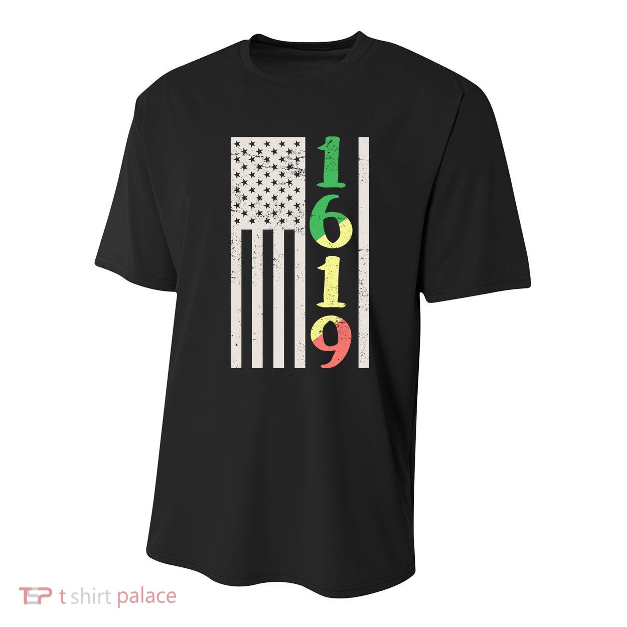 1619 Our Ancestors African American Pride Flag Youth Performance Sprint T-Shirt