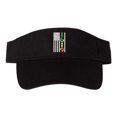 1619 Our Ancestors African American Pride Flag Valucap Bio-Washed Visor