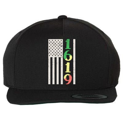 1619 Our Ancestors African American Pride Flag Wool Snapback Cap