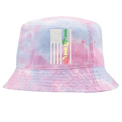 1619 Our Ancestors African American Pride Flag Tie-Dyed Bucket Hat