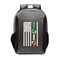 1619 Our Ancestors African American Pride Flag Vector Backpack