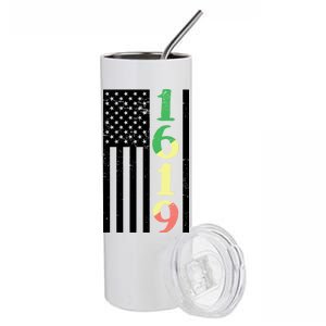 1619 Our Ancestors African American Pride Flag Stainless Steel Tumbler