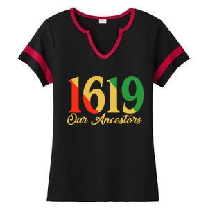 1619 Our Ancestors History Ladies Halftime Notch Neck Tee