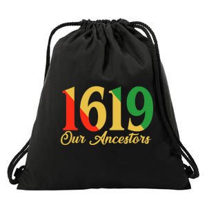 1619 Our Ancestors History Drawstring Bag