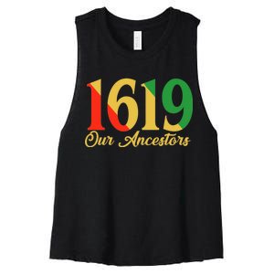 1619 Our Ancestors History Women's Racerback Cropped Tank