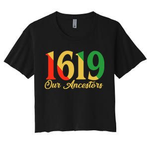 1619 Our Ancestors History Women's Crop Top Tee