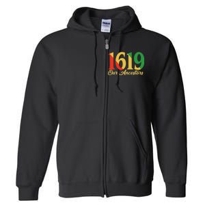 1619 Our Ancestors History Full Zip Hoodie