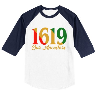 1619 Our Ancestors History Baseball Sleeve Shirt