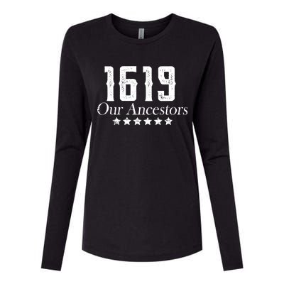 1619 Our Ancestors US Africa Past Womens Cotton Relaxed Long Sleeve T-Shirt