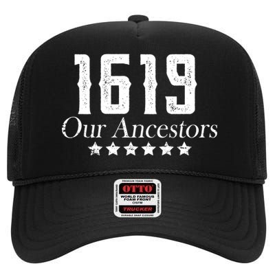 1619 Our Ancestors US Africa Past High Crown Mesh Back Trucker Hat