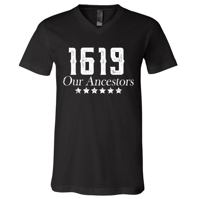 1619 Our Ancestors US Africa Past V-Neck T-Shirt