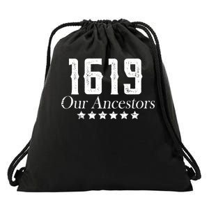 1619 Our Ancestors US Africa Past Drawstring Bag