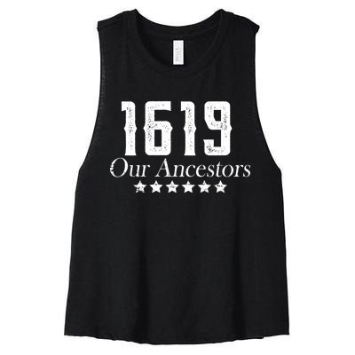 1619 Our Ancestors US Africa Past Women's Racerback Cropped Tank