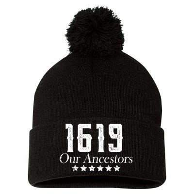 1619 Our Ancestors US Africa Past Pom Pom 12in Knit Beanie