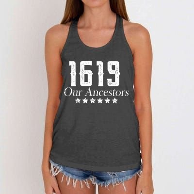 1619 Our Ancestors US Africa Past Women's Knotted Racerback Tank