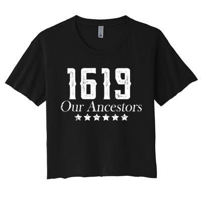 1619 Our Ancestors US Africa Past Women's Crop Top Tee