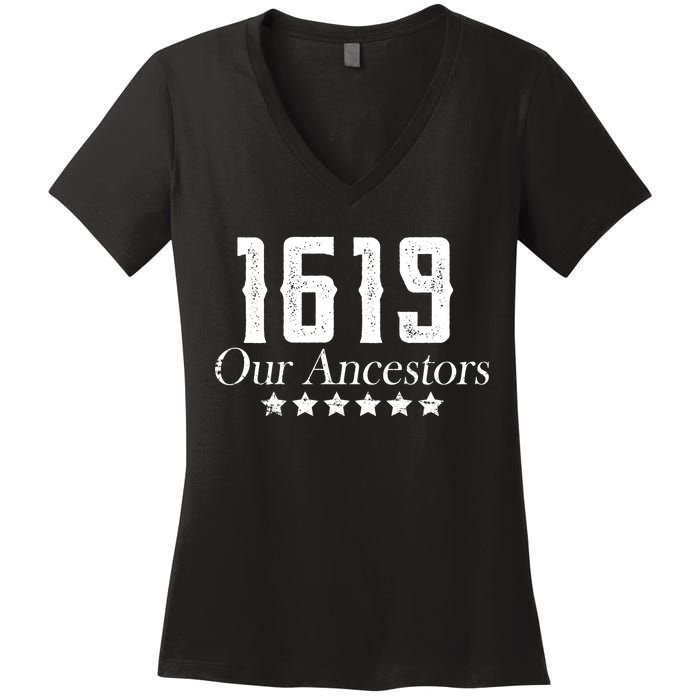 1619 Our Ancestors US Africa Past Women's V-Neck T-Shirt