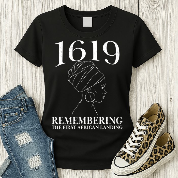 1619 Remembering the First African Landing Womens T-Shirt