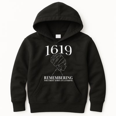 1619 Remembering the First African Landing Kids Hoodie