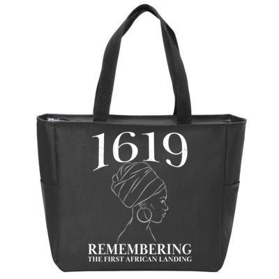1619 Remembering the First African Landing Zip Tote Bag