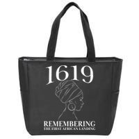 1619 Remembering the First African Landing Zip Tote Bag