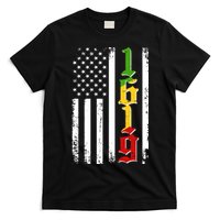 1619 US Flag African American Traditional Colors T-Shirt