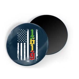 1619 US Flag African American Traditional Colors Magnet