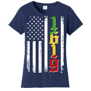 1619 US Flag African American Traditional Colors Women's T-Shirt