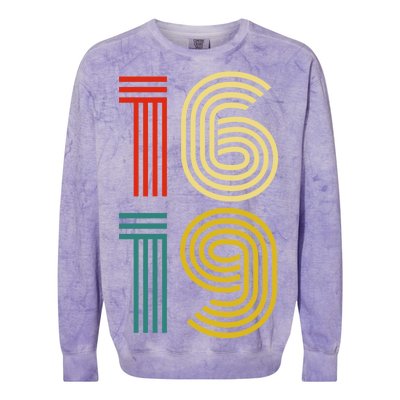 1619 Vintage Retro Colorblast Crewneck Sweatshirt