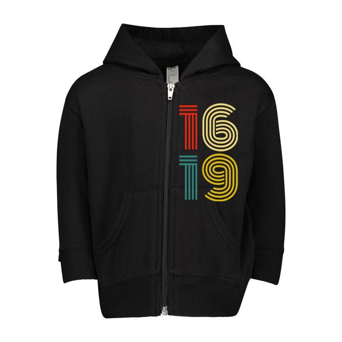 1619 Vintage Retro Toddler Zip Fleece Hoodie