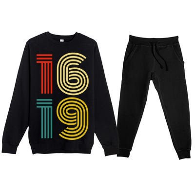 1619 Vintage Retro Premium Crewneck Sweatsuit Set