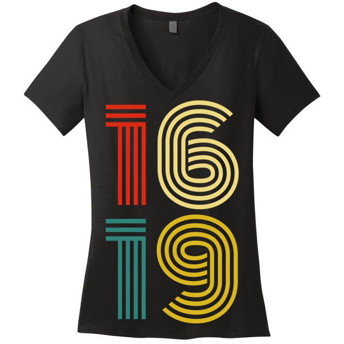 1619 Vintage Retro Women's V-Neck T-Shirt