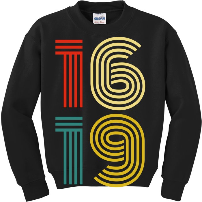 1619 Vintage Retro Kids Sweatshirt