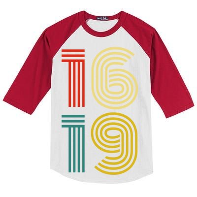 1619 Vintage Retro Kids Colorblock Raglan Jersey