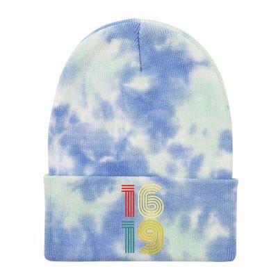 1619 Vintage Retro Tie Dye 12in Knit Beanie