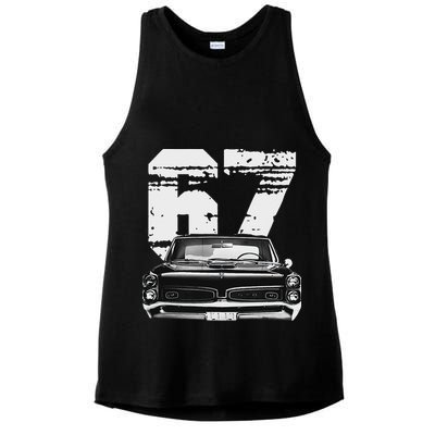 1967 67 Gto Classic Car Old School Muscle Car Ladies PosiCharge Tri-Blend Wicking Tank