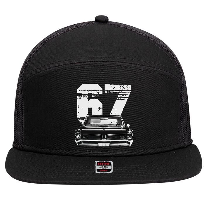 1967 67 Gto Classic Car Old School Muscle Car 7 Panel Mesh Trucker Snapback Hat
