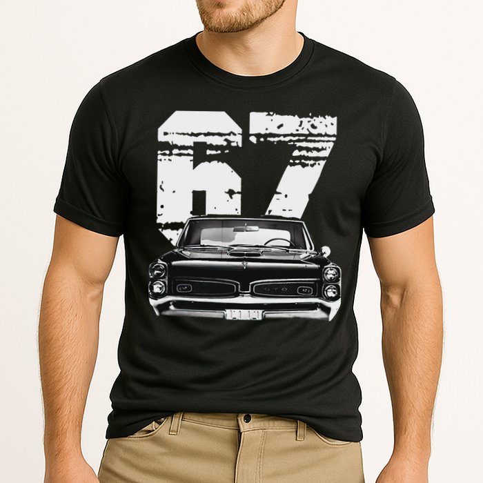 1967 67 Gto Classic Car Old School Muscle Car Cooling Performance Crew T-Shirt