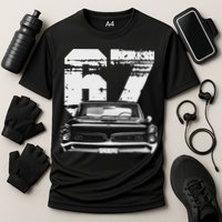 1967 67 Gto Classic Car Old School Muscle Car Cooling Performance Crew T-Shirt