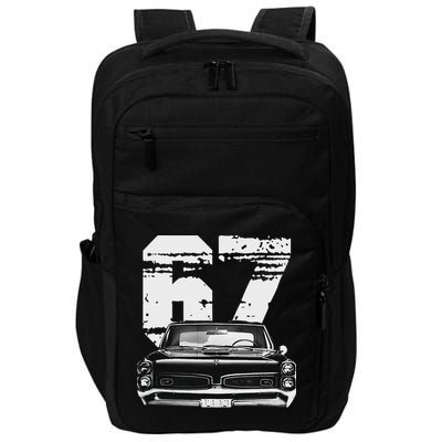 1967 67 Gto Classic Car Old School Muscle Car Impact Tech Backpack