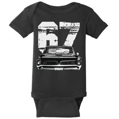 1967 67 Gto Classic Car Old School Muscle Car Baby Bodysuit