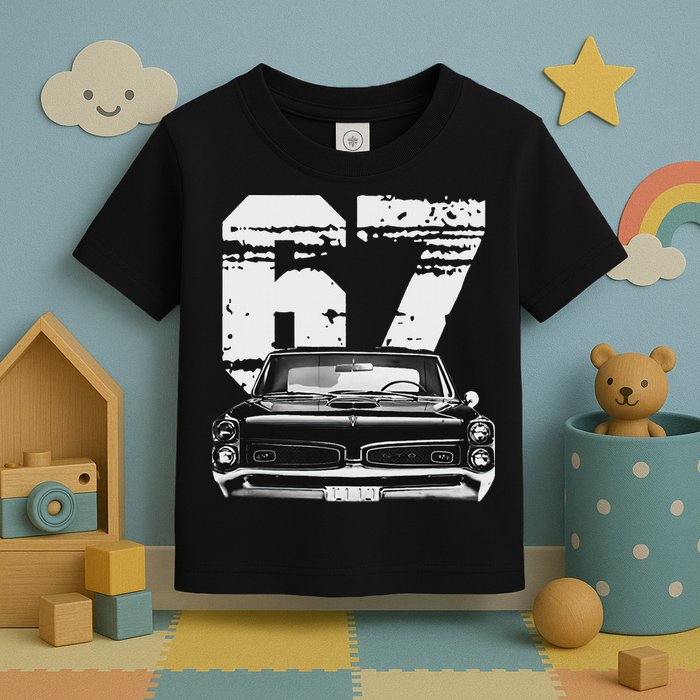 1967 67 Gto Classic Car Old School Muscle Car Toddler T-Shirt