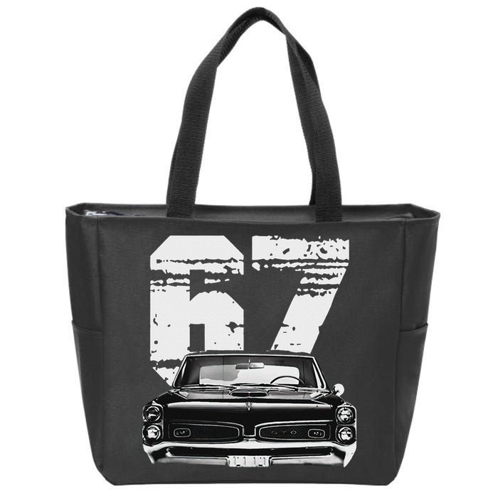 1967 67 Gto Classic Car Old School Muscle Car Zip Tote Bag