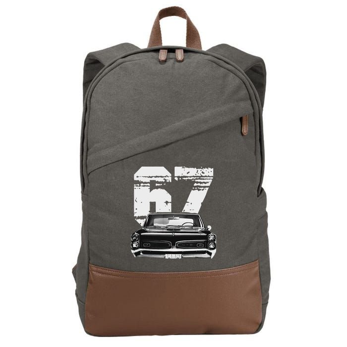 1967 67 Gto Classic Car Old School Muscle Car Cotton Canvas Backpack