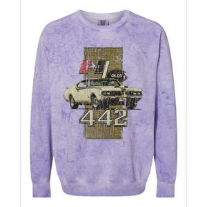 1969 69 Olds 442 Muscle Car Colorblast Crewneck Sweatshirt