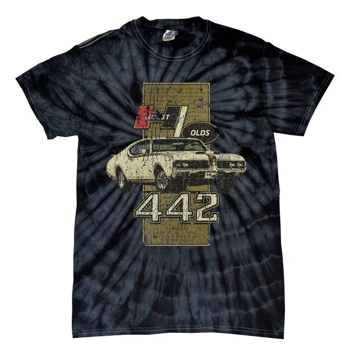 1969 69 Olds 442 Muscle Car Tie-Dye T-Shirt