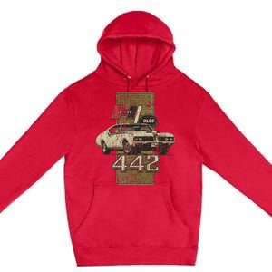 1969 69 Olds 442 Muscle Car Premium Pullover Hoodie