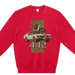 1969 69 Olds 442 Muscle Car Premium Crewneck Sweatshirt