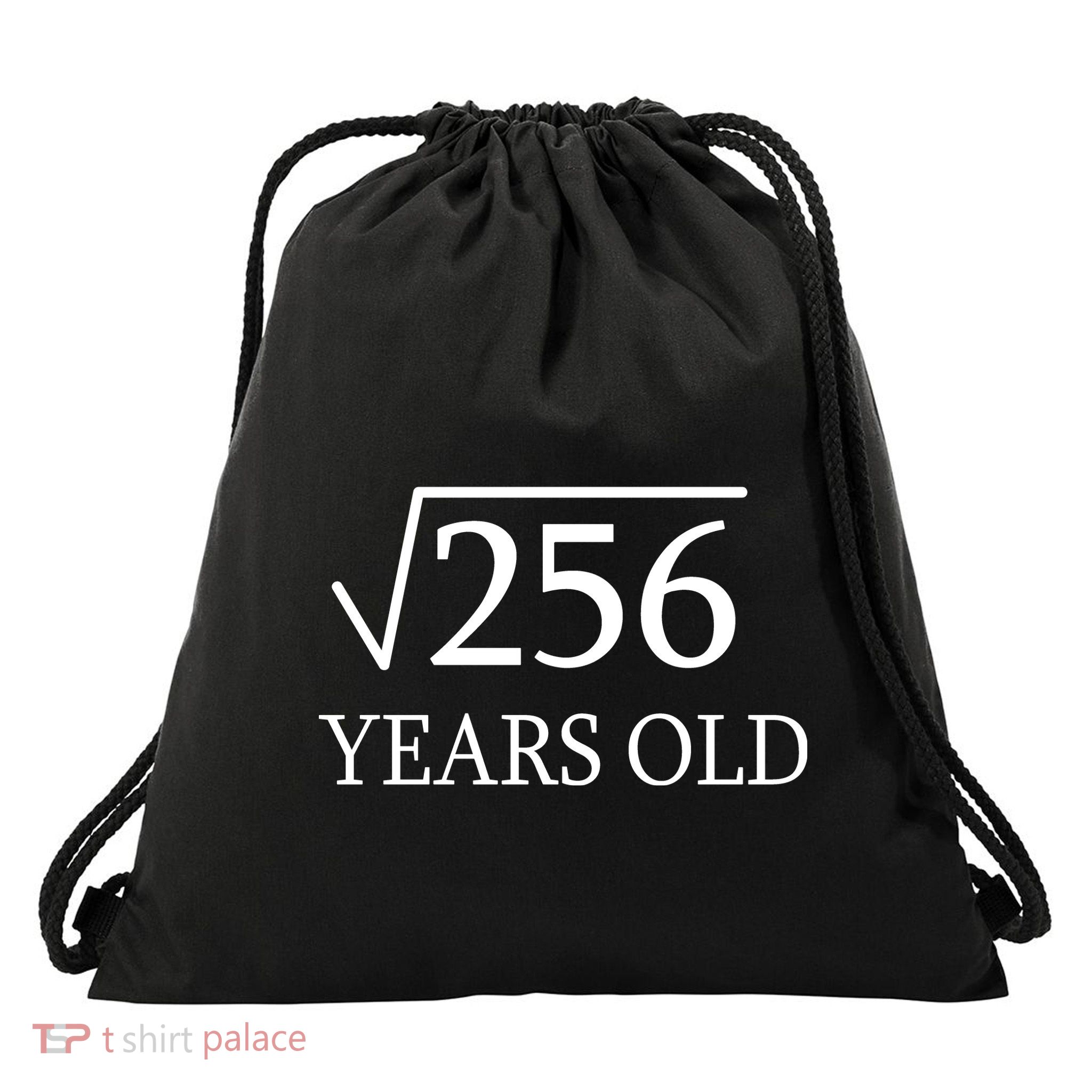 16th birthday Square Root of 256 Drawstring Bag